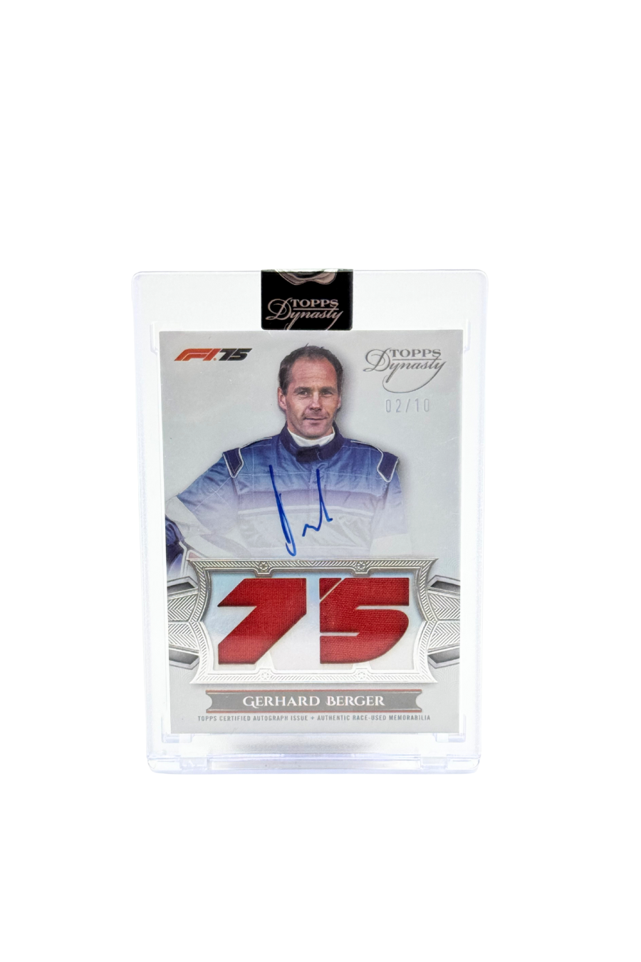 2025 Topps Dynasty Gerhard Berger Double Patch Auto #2/10