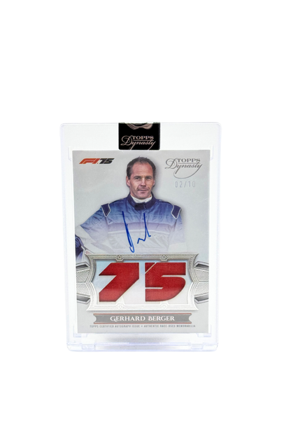 2025 Topps Dynasty Gerhard Berger Double Patch Auto #2/10
