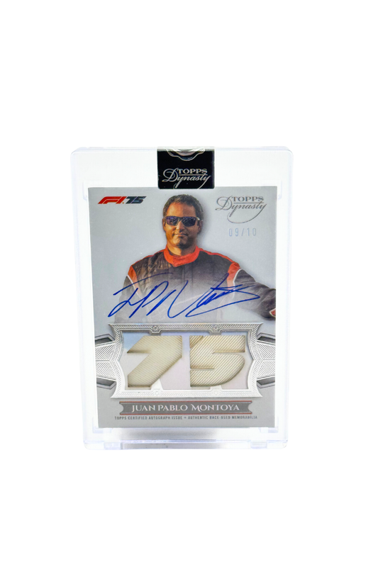 2025 Topps Dynasty Juan Pablo Montoya Double Patch Auto #9/10