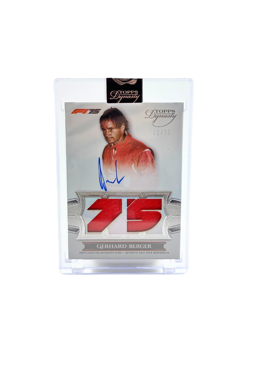 2025 Topps Dynasty Gerhard Berger Double Patch Auto #2/10