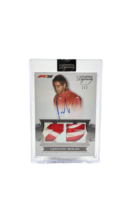 2025 Topps Dynasty Gerhard Berger Double Patch Auto #2/2
