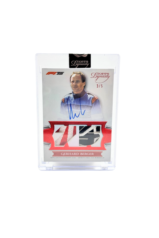 2025 Topps Dynasty Gerhard Berger Double Patch Auto #3/5