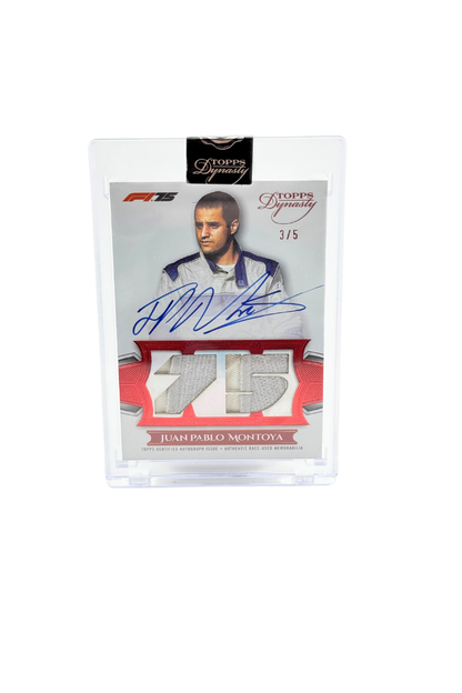 2025 Topps Dynasty Juan Pablo Montoya Double Patch Auto #3/5