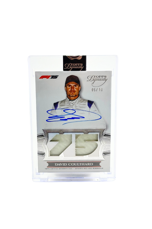 2025 Topps Dynasty David Coulthard Double Patch Auto #6/10