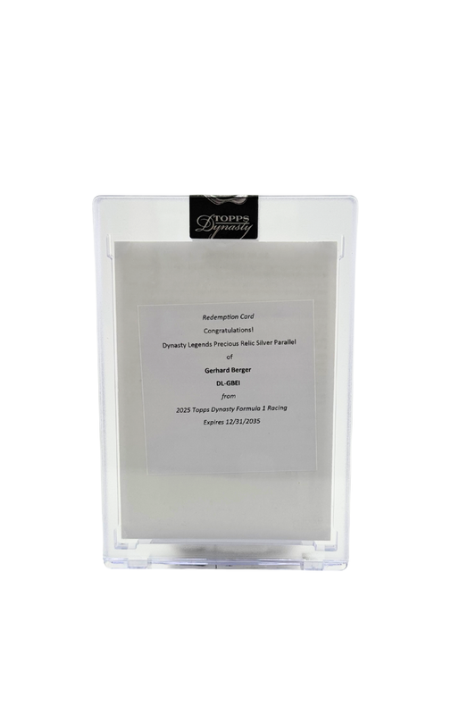 2025 Topps Dynasty Gerhard Berger Precious Relic Auto Redemption