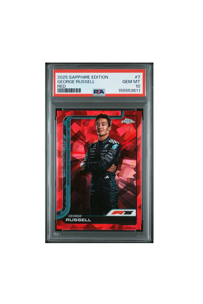 2025 Topps Chrome F1 Sapphire George Russell #3/5 PSA 10