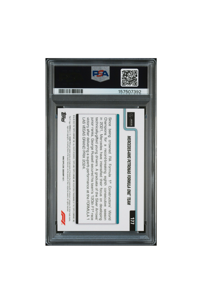 2025 Topps Chrome F1 Sapphire Mercedes AMG Petronas #21/25 PSA 10