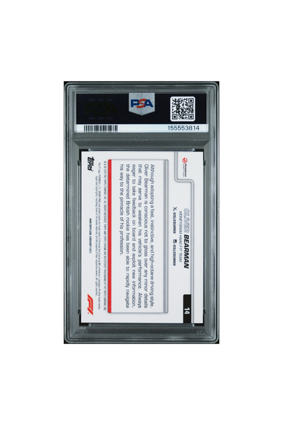 2025 Topps Chrome F1 Sapphire Oliver Bearman Orange #/25 PSA 9
