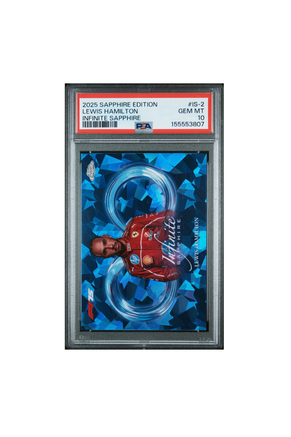 2025 Topps Chrome F1 Sapphire Lewis Hamilton Infinite Sapphire PSA 10