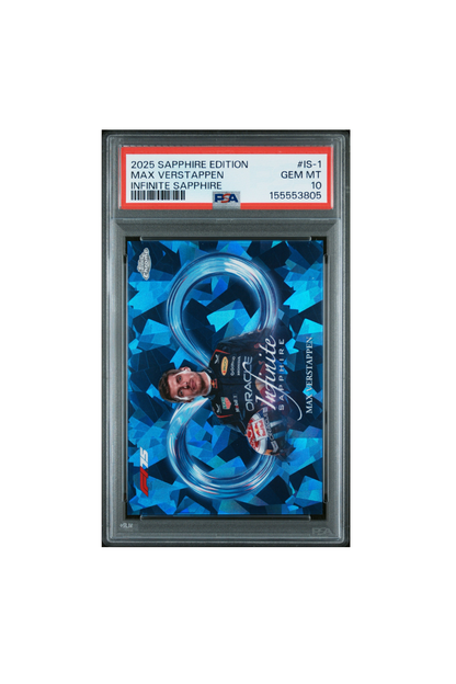 2025 Topps Chrome F1 Sapphire Max Verstappen Infinite Sapphire PSA 10