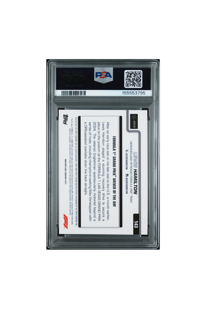 2025 Topps Chrome F1 Sapphire Lewis Hamilton Black #6/10 PSA 9