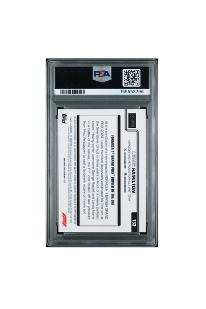 2025 Topps Chrome F1 Sapphire Lewis Hamilton Orange #2/25 PSA 9