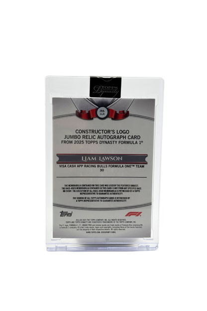 2025 Topps Dynasty Liam Lawson Rookie Patch Auto #1/1