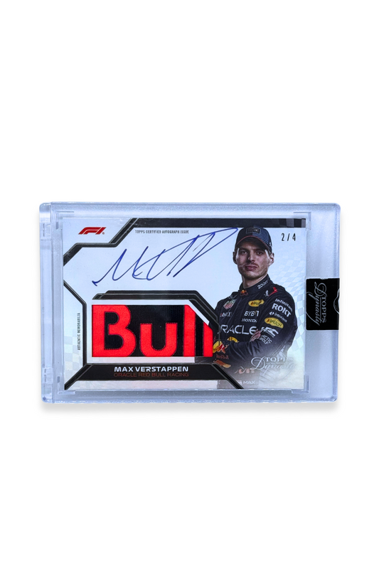 2024 Topps Dynasty Max Verstappen Jumbo Logo Patch Auto 2/4