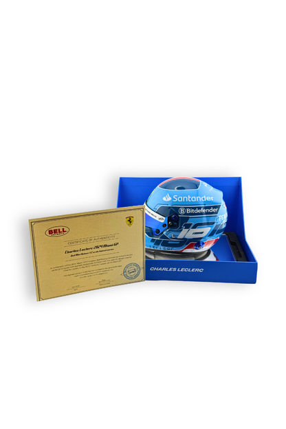 Charles Leclerc 2024 Miami GP Bell helmet with Certificate of Authenticity, limited edition displa