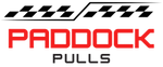 Logo of Paddock Pulls with red and black text on a white background